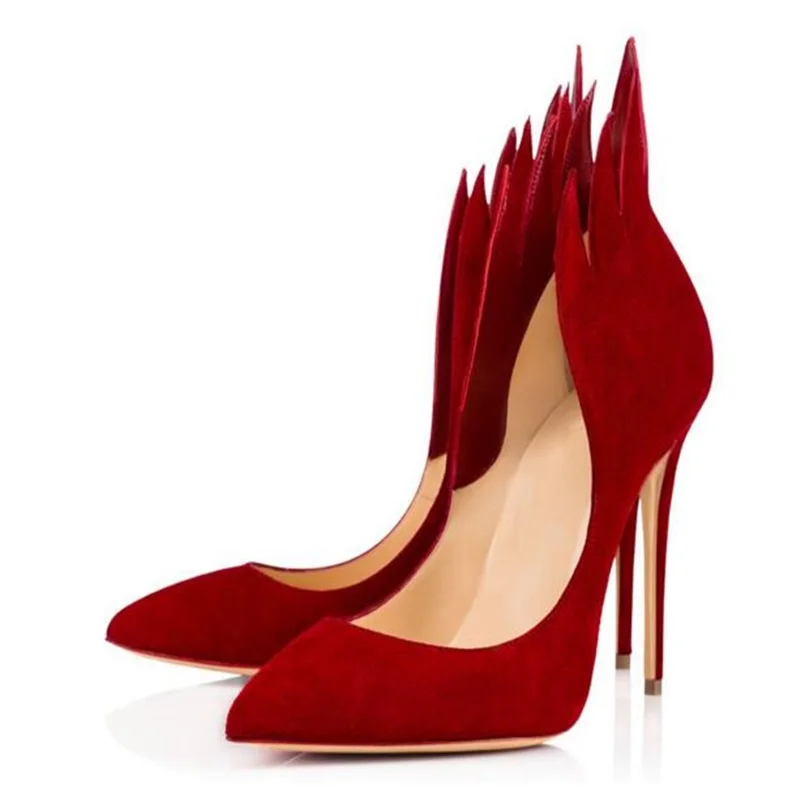 Red Flame Design High Heel Pump Pointed Toe Slip-on Women Dress Shoes Thin Heels Low Cut Party Dress Shoes
Red Flame Design High Heel Pump Pointed Toe Slip-on Women Dress Shoes Thin Heels Low Cut Party Dress Shoes