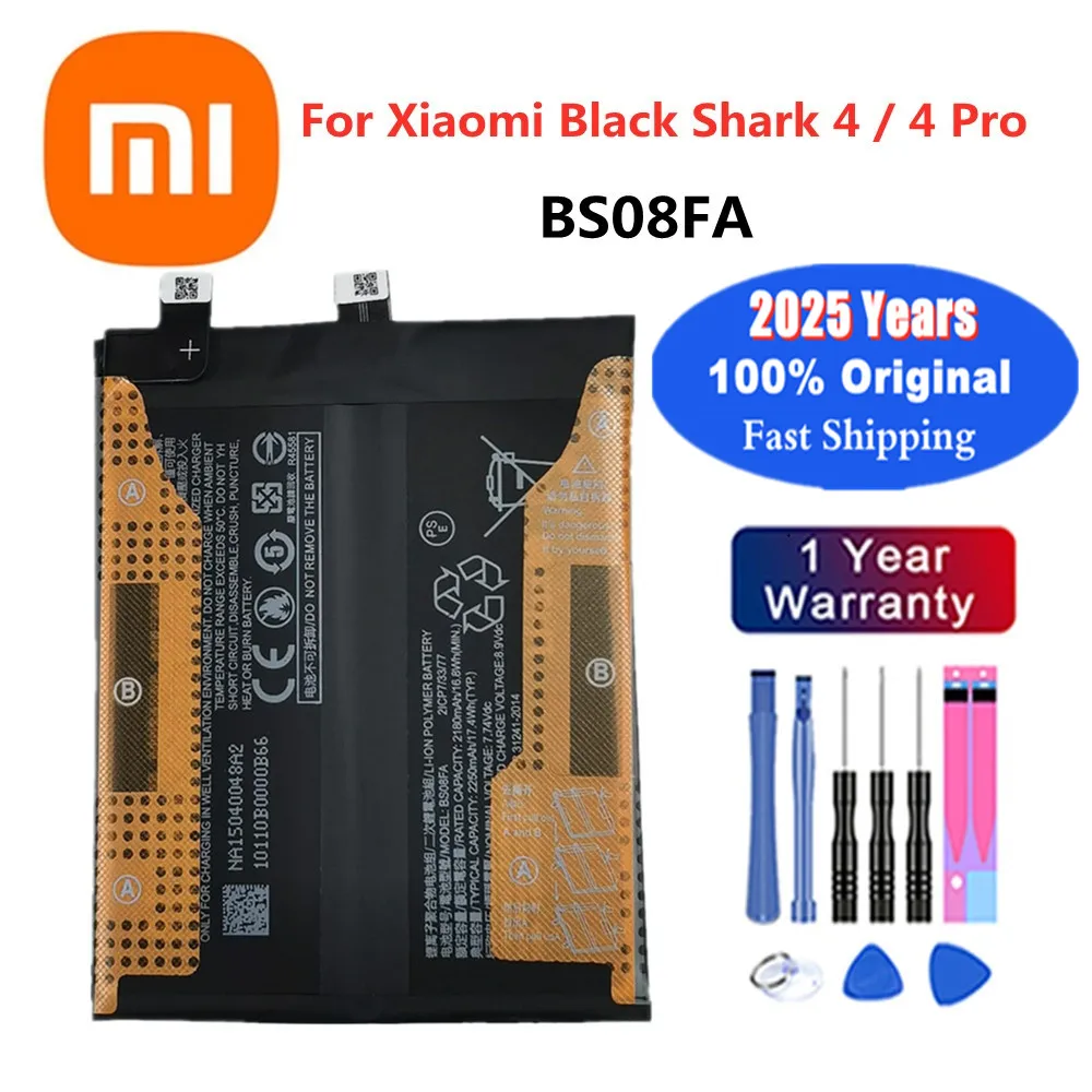 Оригинальный аккумулятор BS08FA, 2025 лет, 4500 мАч, для Xiaomi Black Shark 4Pro 4S 4 Pro, сменная батарея для телефона + инструменты на складе
Оригинальный аккумулятор BS08FA, 2025 лет, 4500 мАч, для Xiaomi Black Shark 4Pro 4S 4 Pro, сменная батарея для телефона + инструменты на складе