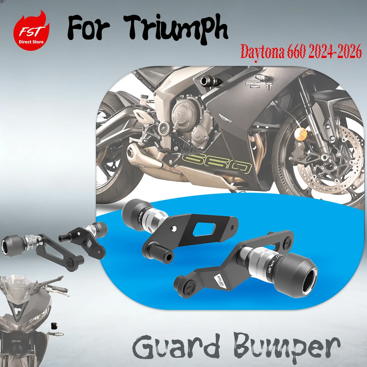 Motorcycle Engine Guard Crash Bar Bumper Frame Sliders Anti-Fall Ball For Triumph Daytona 660 2024-2026 Racing Modified Parts
Motorcycle Engine Guard Crash Bar Bumper Frame Sliders Anti-Fall Ball For Triumph Daytona 660 2024-2026 Racing Modified Parts