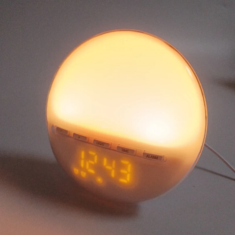 wake up light sunrise alarm clock for kids small alarm clock 7 color changing can be a night light
wake up light sunrise alarm clock for kids small alarm clock 7 color changing can be a night light