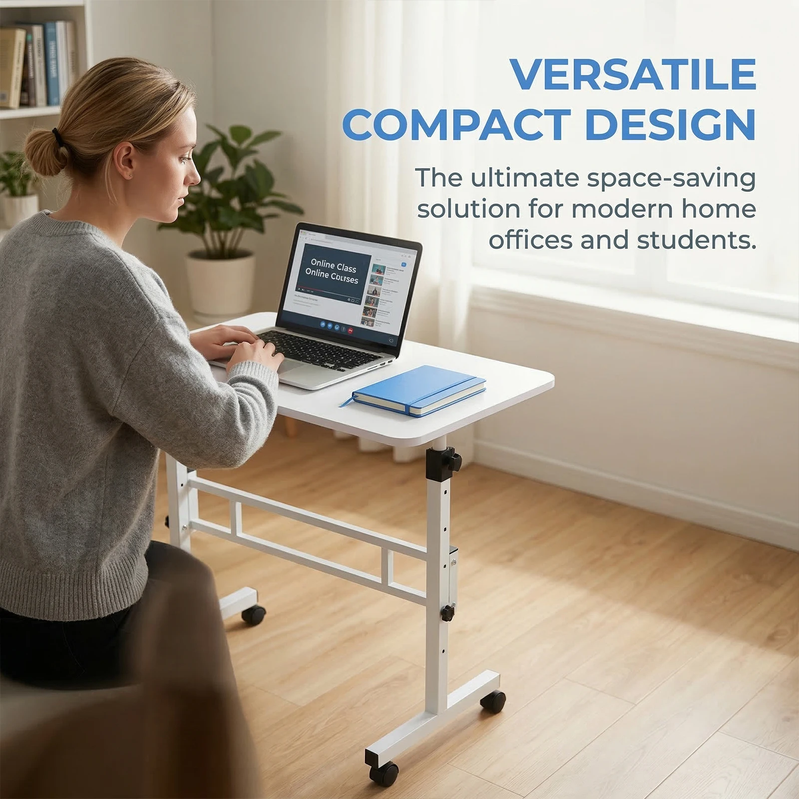 16x31.5 Inch Standing Desk Adjustable Height Mobile Rolling Computer Desk with Wheels Laptop Desk for Home Office Small Spaces
16x31.5 Inch Standing Desk Adjustable Height Mobile Rolling Computer Desk with Wheels Laptop Desk for Home Office Small Spaces 