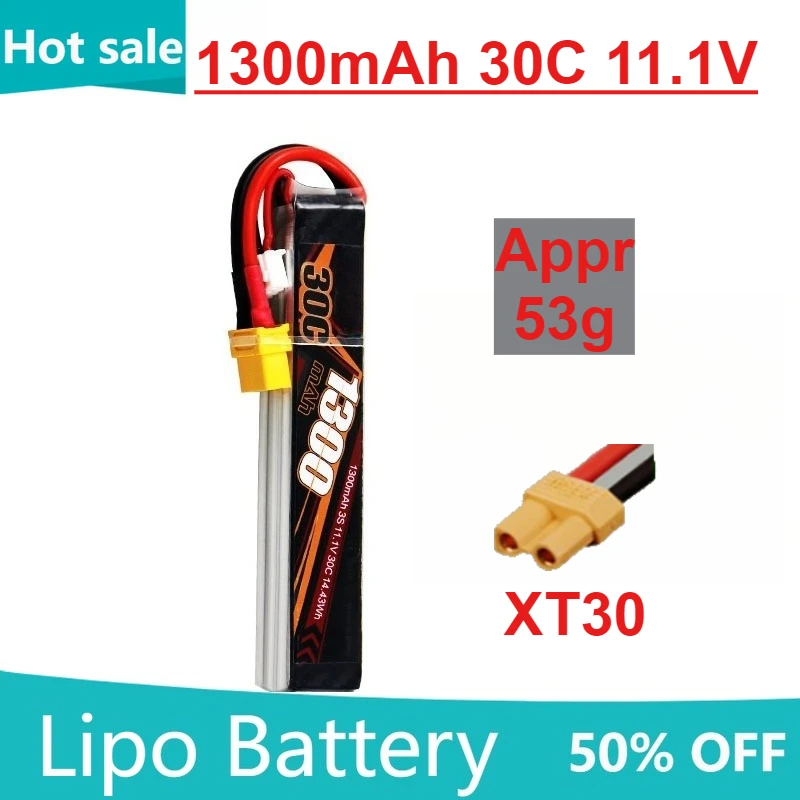 High-Performance 1300mah 30C 3S 11.1V Rechargeable Lipo Battery for Toy Guns Vehicles Ships Remote Controlled Airplanes
High-Performance 1300mah 30C 3S 11.1V Rechargeable Lipo Battery for Toy Guns Vehicles Ships Remote Controlled Airplanes