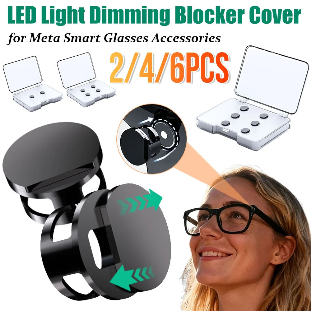 2-6PCS LED Light Adjustable Blocker for Meta Glasses's Camera Lens Shade Cover with Box for Meta Smart Glasses Accessories
2-6PCS LED Light Adjustable Blocker for Meta Glasses's Camera Lens Shade Cover with Box for Meta Smart Glasses Accessories