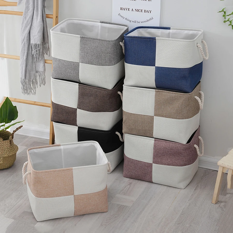 Large capacity foldable storage basket with handle, 1 piece of household goods and miscellaneous items sorting basket
Large capacity foldable storage basket with handle, 1 piece of household goods and miscellaneous items sorting basket
