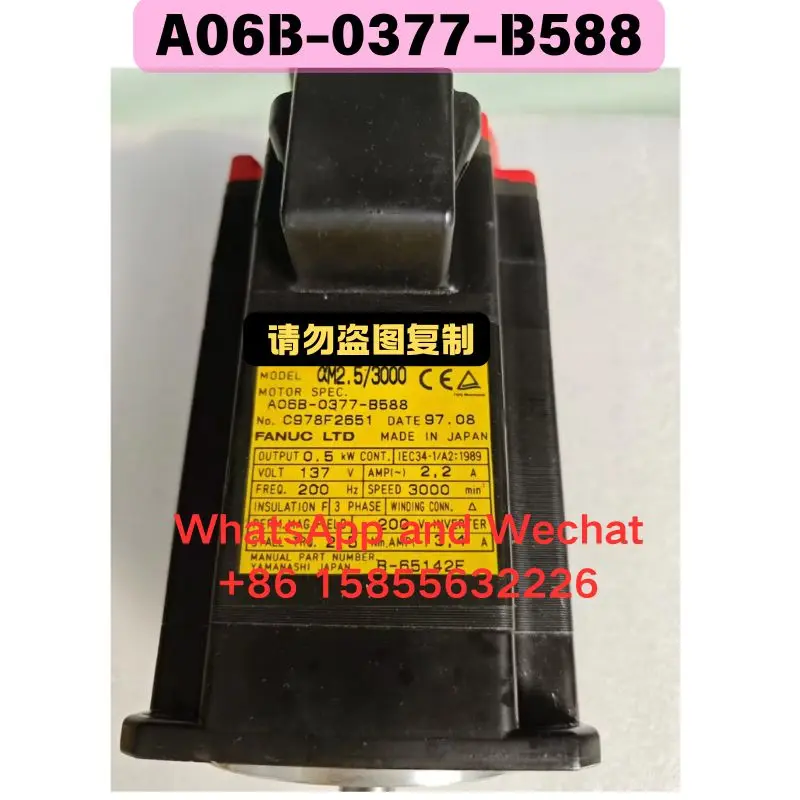 Used A06B-0377-B588 electrical machinery Functional test OK Quick delivery
Used A06B-0377-B588 electrical machinery Functional test OK Quick delivery