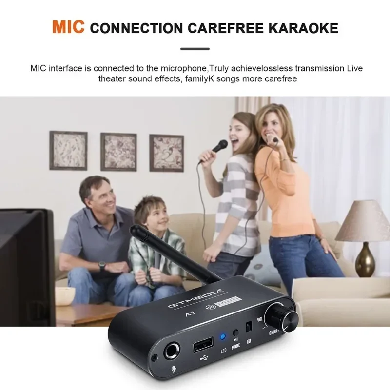 Bluthtooth 5.2 Audio Adapter Receiver Converter with 3.5mm audio+R/L output Adapter U Disk Play Mic IR Remote Control
Bluthtooth 5.2 Audio Adapter Receiver Converter with 3.5mm audio+R/L output Adapter U Disk Play Mic IR Remote Control