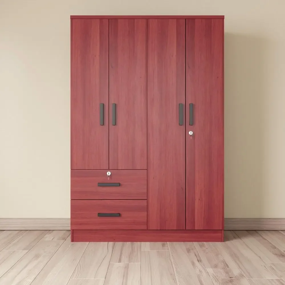 4 Doors Wardrobe 2 Drawers with Shelves 72 high Mahogany
4 Doors Wardrobe 2 Drawers with Shelves 72 high Mahogany