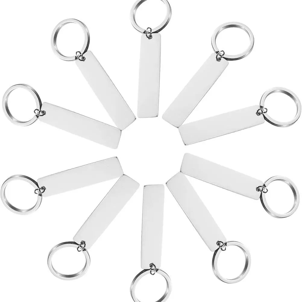 10 Pcs Stainless Steel Keychain Blank Metal Rings Hanging Tags DIY Lettering Unfinished Keychains Rectangle Key Tags 45x10mm
10 Pcs Stainless Steel Keychain Blank Metal Rings Hanging Tags DIY Lettering Unfinished Keychains Rectangle Key Tags 45x10mm