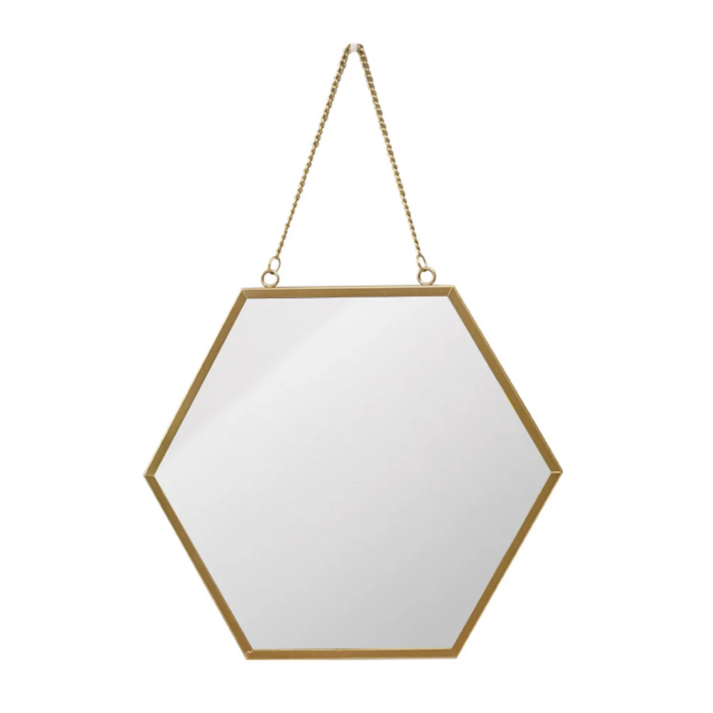 Wall Vanity Retro Bath Mirrors Mounting Hexagon Mirror Decor Bathroom Hanging Glass Metal Glass Mirror Home Makeup
Wall Vanity Retro Bath Mirrors Mounting Hexagon Mirror Decor Bathroom Hanging Glass Metal Glass Mirror Home Makeup