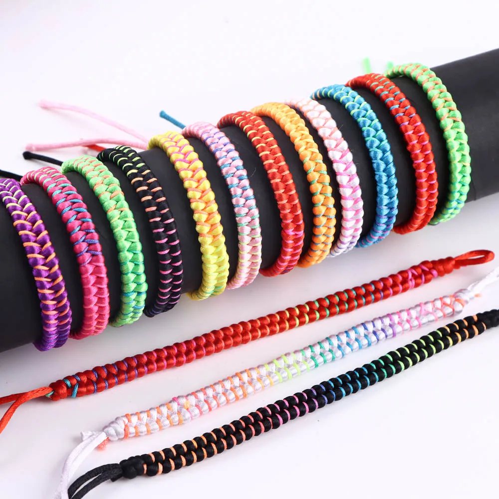 20Pcs/Lot Handmade Mix Color Braid Cuff Adjustable Bracelets for Women Men DIY Friendship Rope Jewelry Accessories Gifts
20Pcs/Lot Handmade Mix Color Braid Cuff Adjustable Bracelets for Women Men DIY Friendship Rope Jewelry Accessories Gifts
