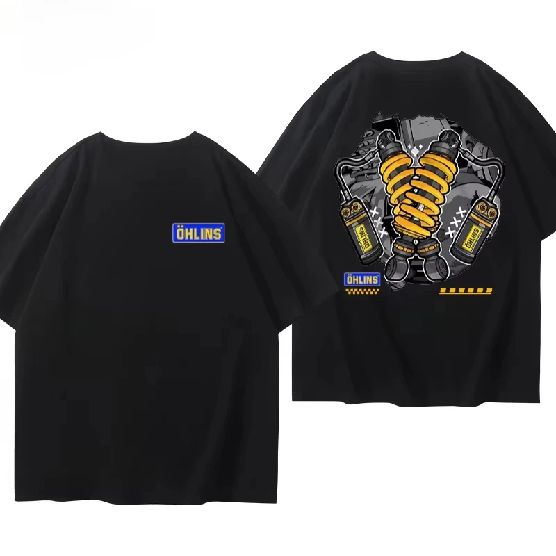 2025 Motorcycle OHLINS Shock Absorbers Modified Cotton Printed Short Sleeves for Men and Women High-quality Luxury Edition
2025 Motorcycle OHLINS Shock Absorbers Modified Cotton Printed Short Sleeves for Men and Women High-quality Luxury Edition