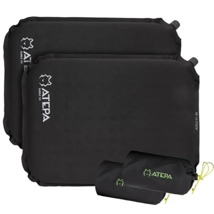 Inflatable Seat Cushion for stadium, airplane, camping, hiking: lightweight EVA foam, black, self-inflating, compact foldable d
Inflatable Seat Cushion for stadium, airplane, camping, hiking: lightweight EVA foam, black, self-inflating, compact foldable d