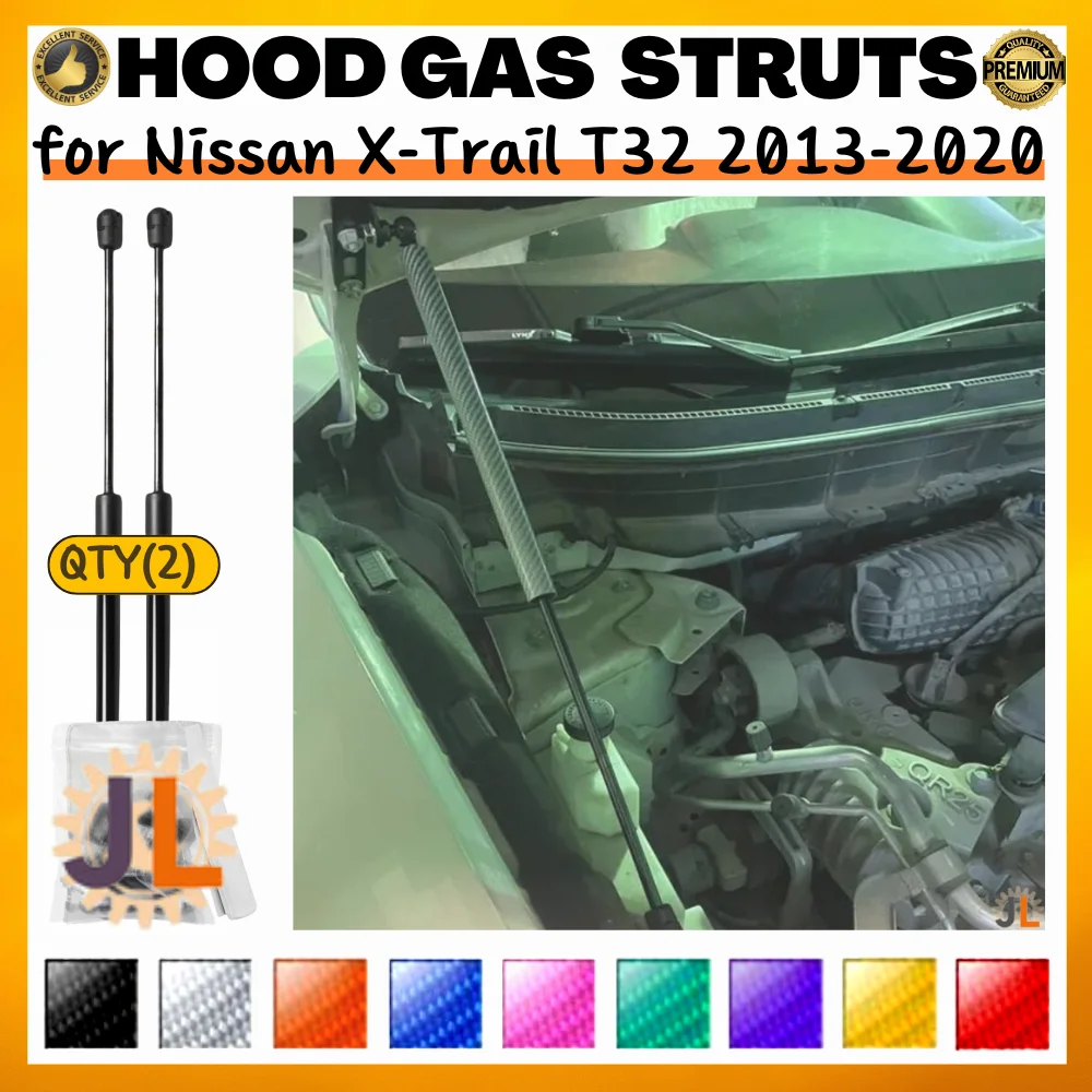 Qty(2) Hood Struts for Nissan X-Trail T32 3rd 2013-2020 for Rogue Front Bonnet Gas Springs Lift Supports Shock Absorbers
Qty(2) Hood Struts for Nissan X-Trail T32 3rd 2013-2020 for Rogue Front Bonnet Gas Springs Lift Supports Shock Absorbers