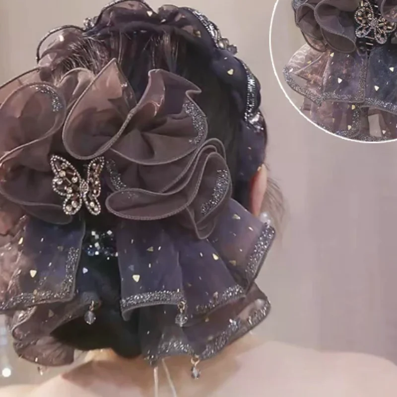 French Elegant Rhinestones Butterfly Clip Korean Temperament Mesh Ponytail Clip Hair Accessories
French Elegant Rhinestones Butterfly Clip Korean Temperament Mesh Ponytail Clip Hair Accessories