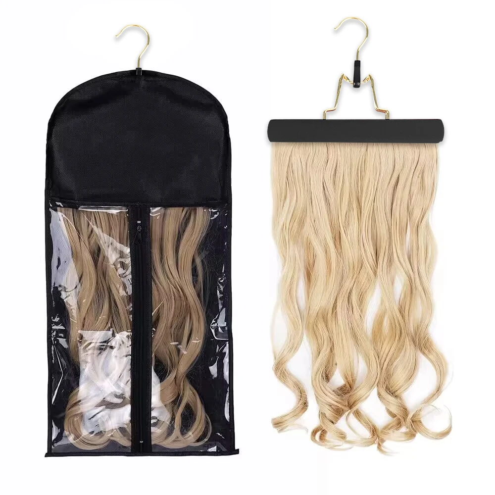 Lanshii Wig Storage Bag with Hanger, Transparent Wig Garment Bag with Clips for Lace Wigs, Hair Extensions, 24 Inch
Lanshii Wig Storage Bag with Hanger, Transparent Wig Garment Bag with Clips for Lace Wigs, Hair Extensions, 24 Inch