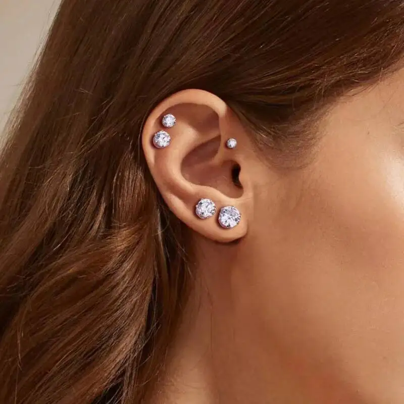 Ts 0.1-3Carat Moissanite Stud Earrings For Women D Color Lab Diamond Earring 925 Sterling Silver Ear Piercing Jewelry
Ts 0.1-3Carat Moissanite Stud Earrings For Women D Color Lab Diamond Earring 925 Sterling Silver Ear Piercing Jewelry