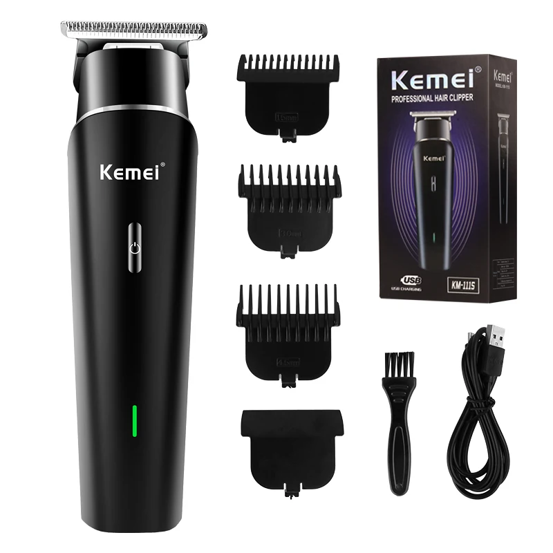 Kemei KM-1115 Professional Hair Clipper Rechargeable Hair Trimmer Cordless Barber Hair Cutting Machine Haircut Trimmer For Men
Kemei KM-1115 Professional Hair Clipper Rechargeable Hair Trimmer Cordless Barber Hair Cutting Machine Haircut Trimmer For Men