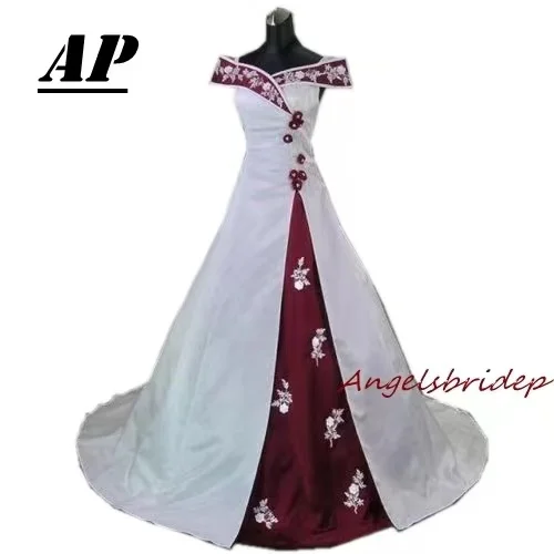 ANGELBRIDEP White And Red Camo Wedding Dresses Off Shoulder Flowers Appliques Vestido De Noiva Women's Bridal Gown Plus Size
ANGELBRIDEP White And Red Camo Wedding Dresses Off Shoulder Flowers Appliques Vestido De Noiva Women's Bridal Gown Plus Size