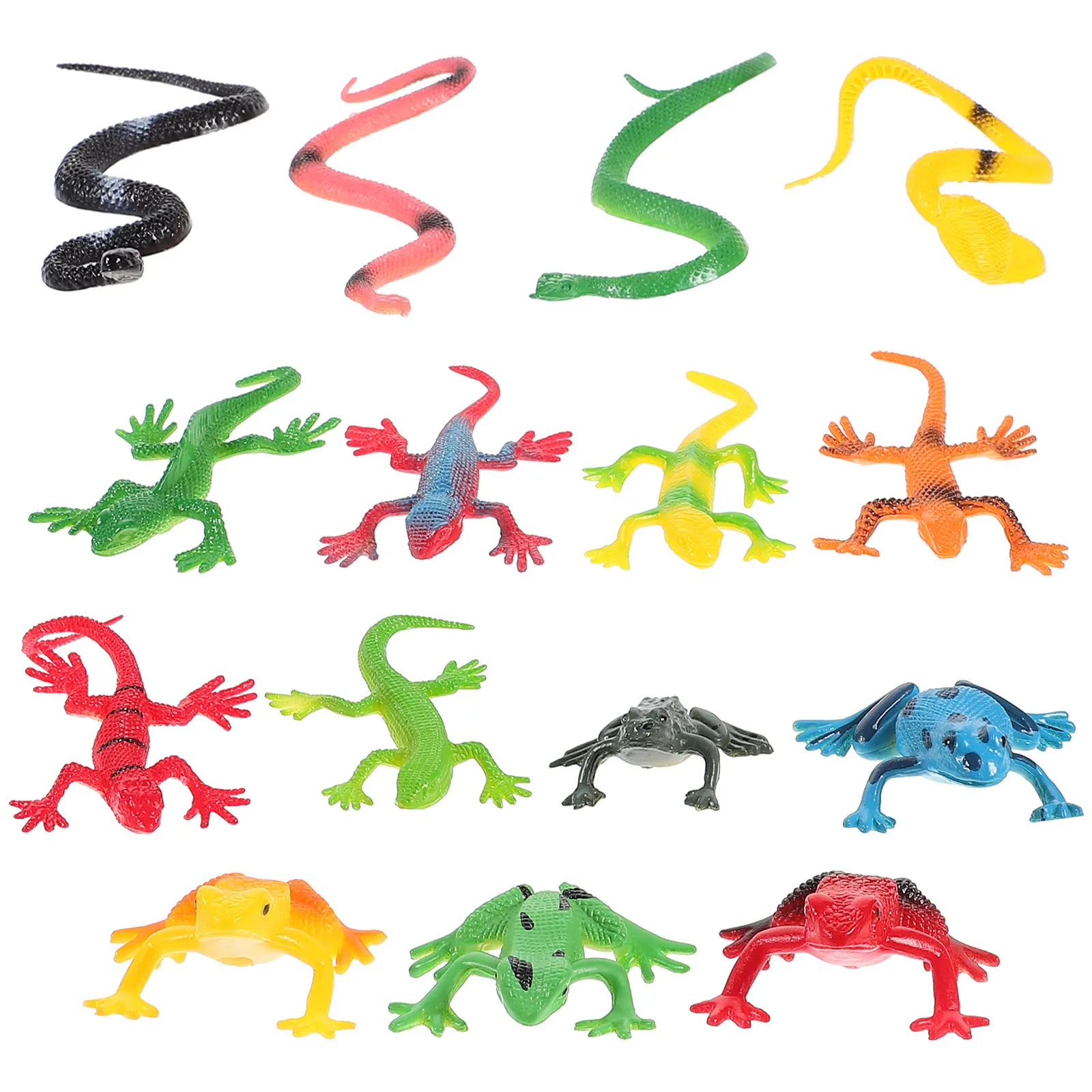 15Pcs Plastic Realistic Reptile Animal Cognition Figures Snake Lizard Frog Simulation Decoration Garden Party Ornament
15Pcs Plastic Realistic Reptile Animal Cognition Figures Snake Lizard Frog Simulation Decoration Garden Party Ornament