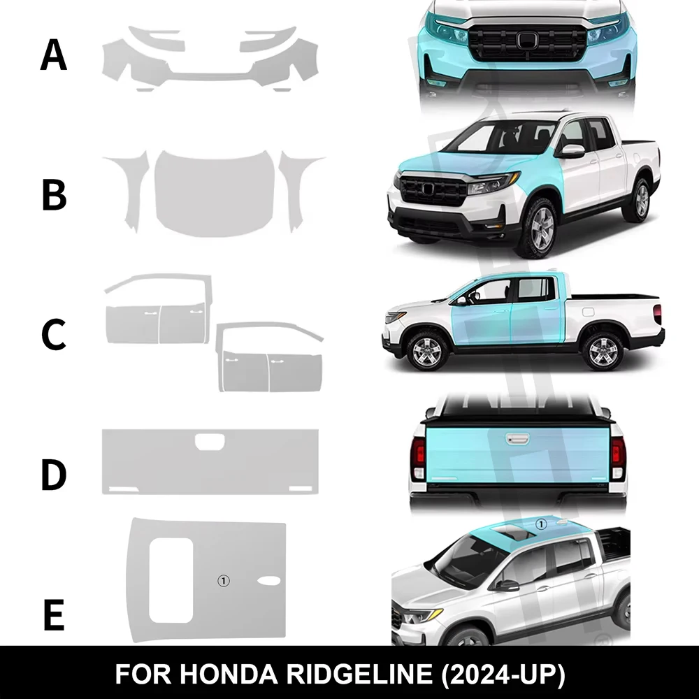 For Honda Ridgeline 2024 2025 TPU Car Paint Protection Film Car Body Clear Sticker Pre-cut PPF Anti-scratch Resistant Invisible
For Honda Ridgeline 2024 2025 TPU Car Paint Protection Film Car Body Clear Sticker Pre-cut PPF Anti-scratch Resistant Invisible