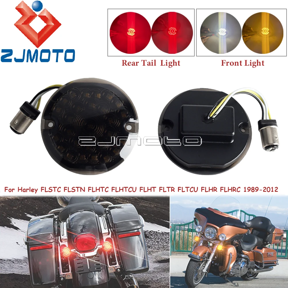 3.25" Motorcycle LED Front Turn Signal Light Rear Brake Tail Lamp For Harley Road King Softail Electra Glide Ultra Limited 89-12
3.25" Motorcycle LED Front Turn Signal Light Rear Brake Tail Lamp For Harley Road King Softail Electra Glide Ultra Limited 89-12