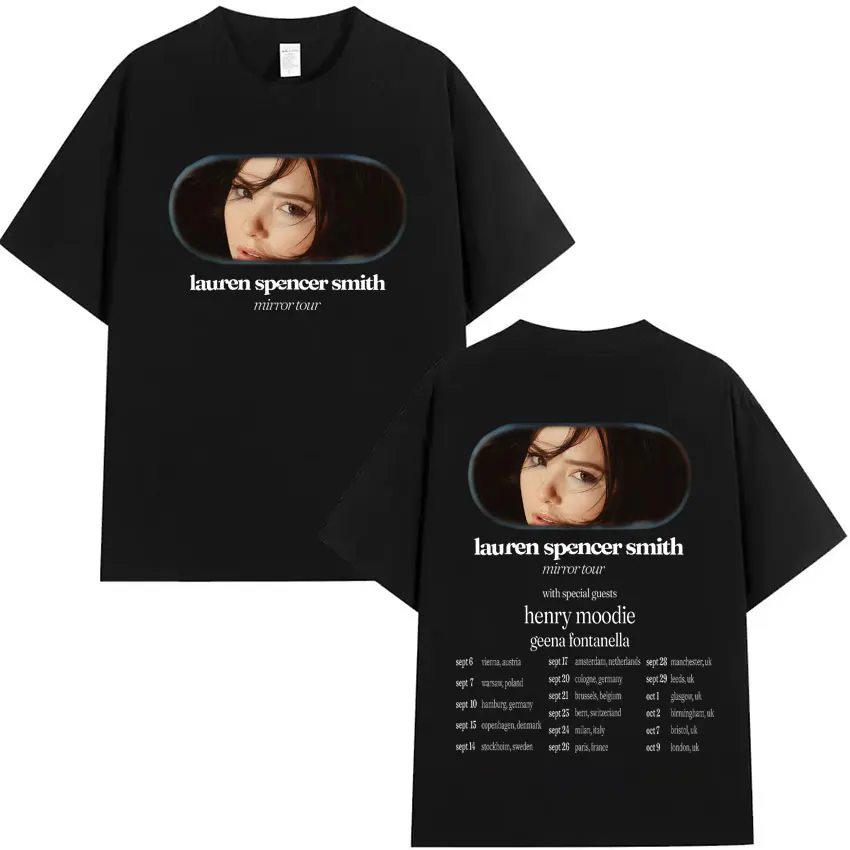 Хип-хоп Зеркальная Певица LAUREN SPENCER SMITH Повседневная Графика Готическая Футболка Хлопковая Свободная Уличная Футболка Унисекс Эстетический Прилив 
Хип-хоп Зеркальная Певица LAUREN SPENCER SMITH Повседневная Графика Готическая Футболка Хлопковая Свободная Уличная Футболка Унисекс Эстетический Прилив