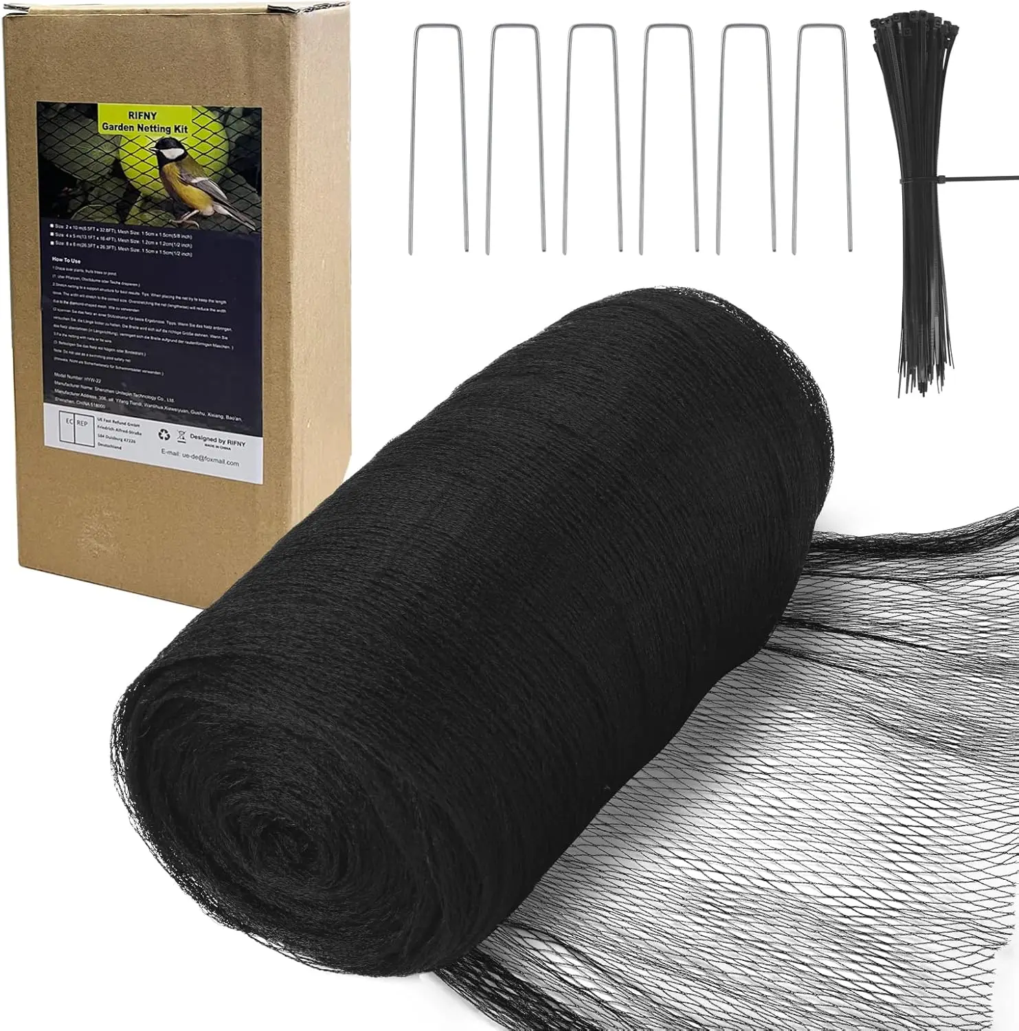 13x16.4FT Heavy Duty Bird Netting for Garden - Protect Vegetables, Fruit Trees & Plants from Birds, Deer & Squirrels
13x16.4FT Heavy Duty Bird Netting for Garden - Protect Vegetables, Fruit Trees & Plants from Birds, Deer & Squirrels