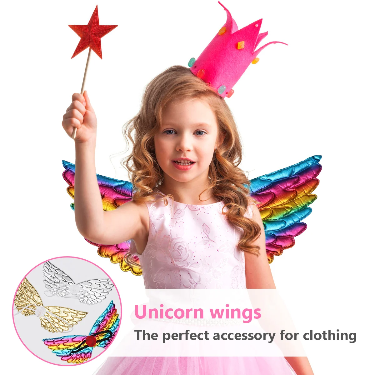 3Pcs Unicorn Wings Exquisite Workmanship Fashionable Design Colorful Stylish Wing Props for Cosplay and Party Events
3Pcs Unicorn Wings Exquisite Workmanship Fashionable Design Colorful Stylish Wing Props for Cosplay and Party Events