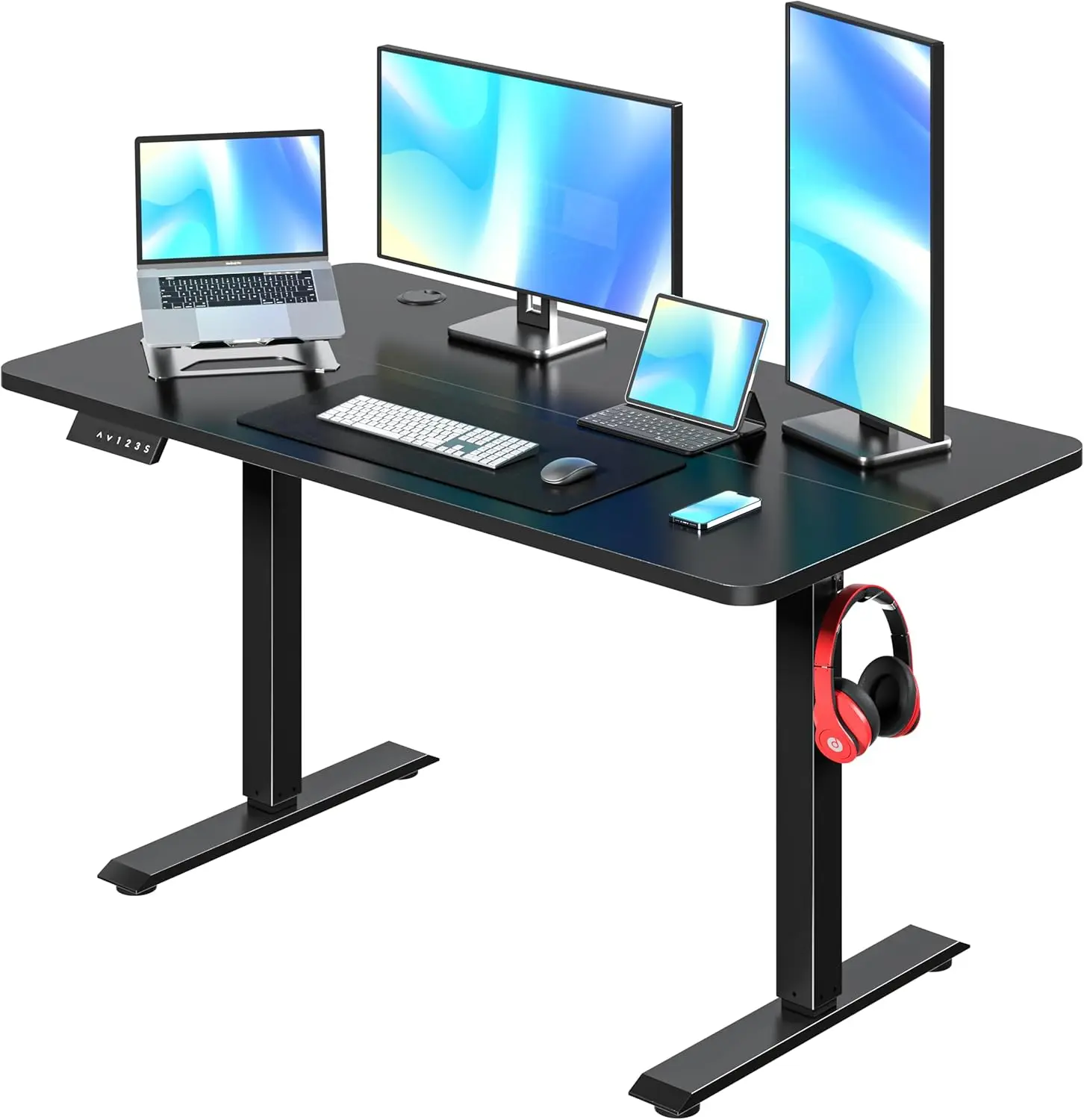 Adjustable Height Electric Standing Desk, 48x24 Inch Gaming Desk with Memory Preset, Dual-Motor, Easy Assembly for Home Office
Adjustable Height Electric Standing Desk, 48x24 Inch Gaming Desk with Memory Preset, Dual-Motor, Easy Assembly for Home Office