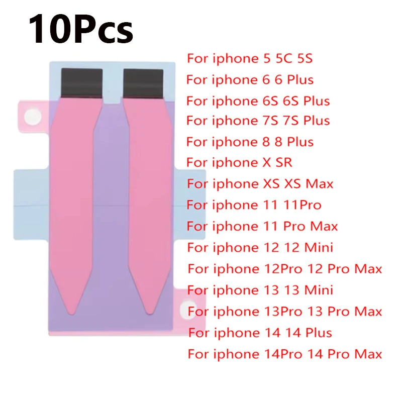 10Pcs Battery Adhesive Sticker Glue Tape Strip Replacement for iPhone X XS XR 5 6 8 Plus SE2 SE3 11 12 13 14 Mini Plus Max
10Pcs Battery Adhesive Sticker Glue Tape Strip Replacement for iPhone X XS XR 5 6 8 Plus SE2 SE3 11 12 13 14 Mini Plus Max
