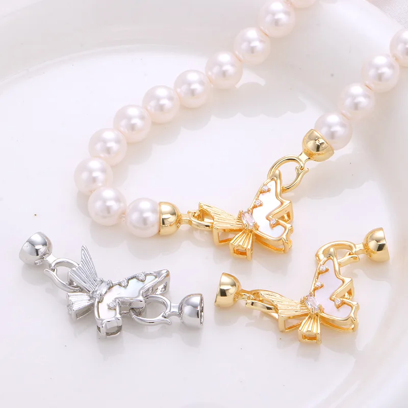 1 Piece Copper Inlaid Shell Jewelry Connecting Buckle Butterfly Shape DIY Pearl Necklace Bracelet Accessories Material Wholesale
1 Piece Copper Inlaid Shell Jewelry Connecting Buckle Butterfly Shape DIY Pearl Necklace Bracelet Accessories Material Wholesale