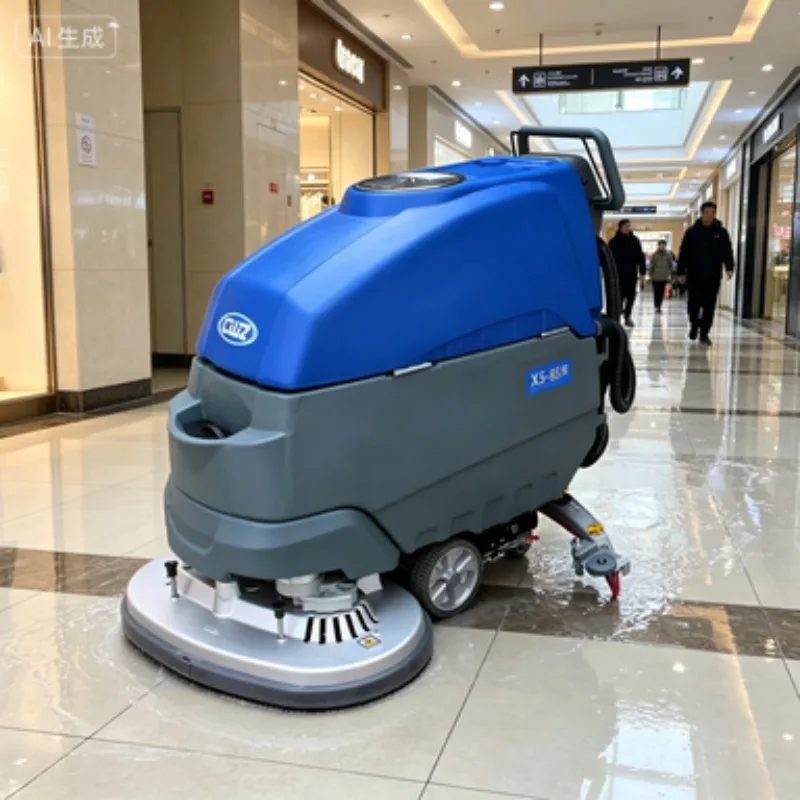 Professional Automatic Walk-behind Floor Scrubber Battery Powered for Deep Cleaning of Industrial Workshop Floors and Warehouse
Professional Automatic Walk-behind Floor Scrubber Battery Powered for Deep Cleaning of Industrial Workshop Floors and Warehouse