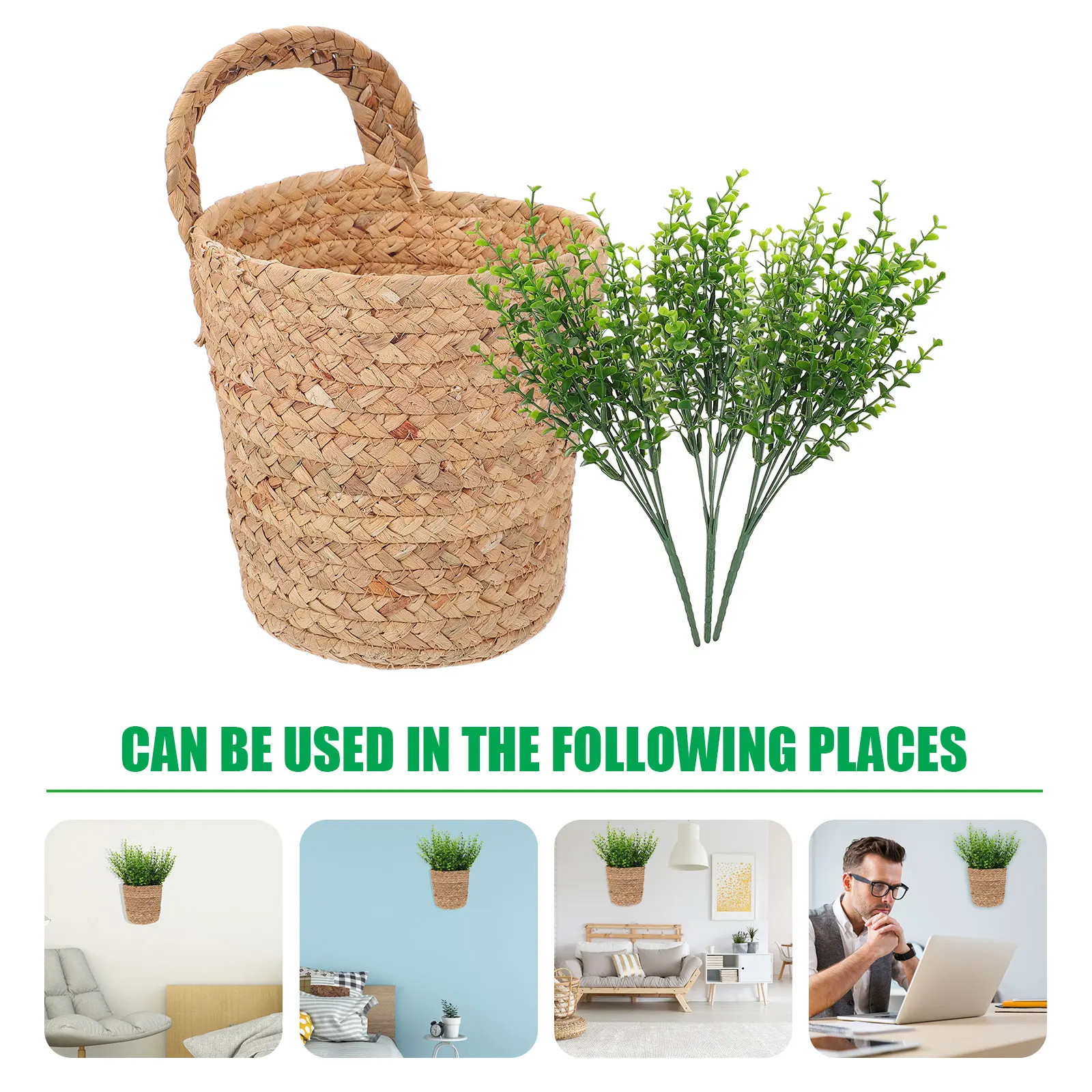 Handwoven Storage Basket with Fake Plant Natural Straw Wall Mounted Organizer for Home Living Room Decoration Sundries Flower
Handwoven Storage Basket with Fake Plant Natural Straw Wall Mounted Organizer for Home Living Room Decoration Sundries Flower