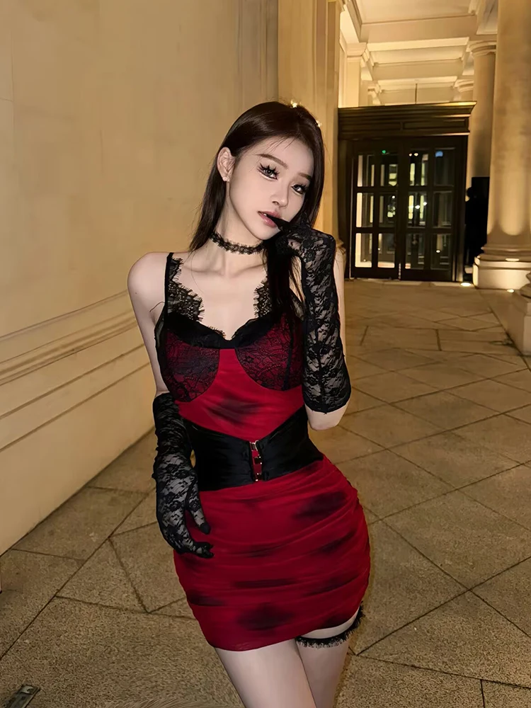 Syxatn N13 Pure Desire Lace Splice Bodycon Dress Women's Sweet And Spicy Style Short Sleeveless Autumn Fashion plus Size Dress
Syxatn N13 Pure Desire Lace Splice Bodycon Dress Women's Sweet And Spicy Style Short Sleeveless Autumn Fashion plus Size Dress