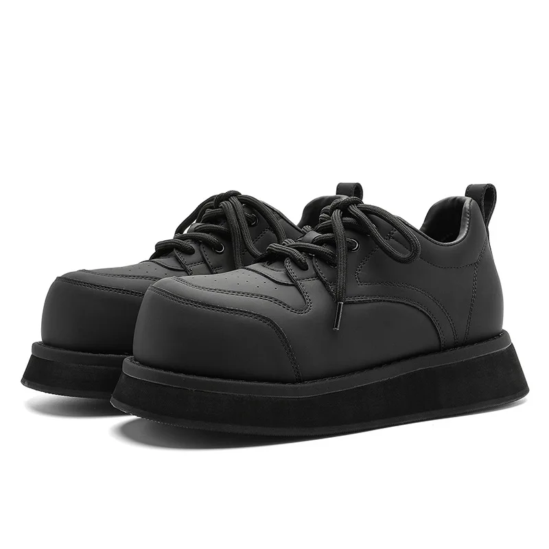 Man's Casual Shoes Derby Platform Increasing Thick Sole Ankle Boots For Men Gothic Vintage Brand Luxury Designers Sneakers
Man's Casual Shoes Derby Platform Increasing Thick Sole Ankle Boots For Men Gothic Vintage Brand Luxury Designers Sneakers