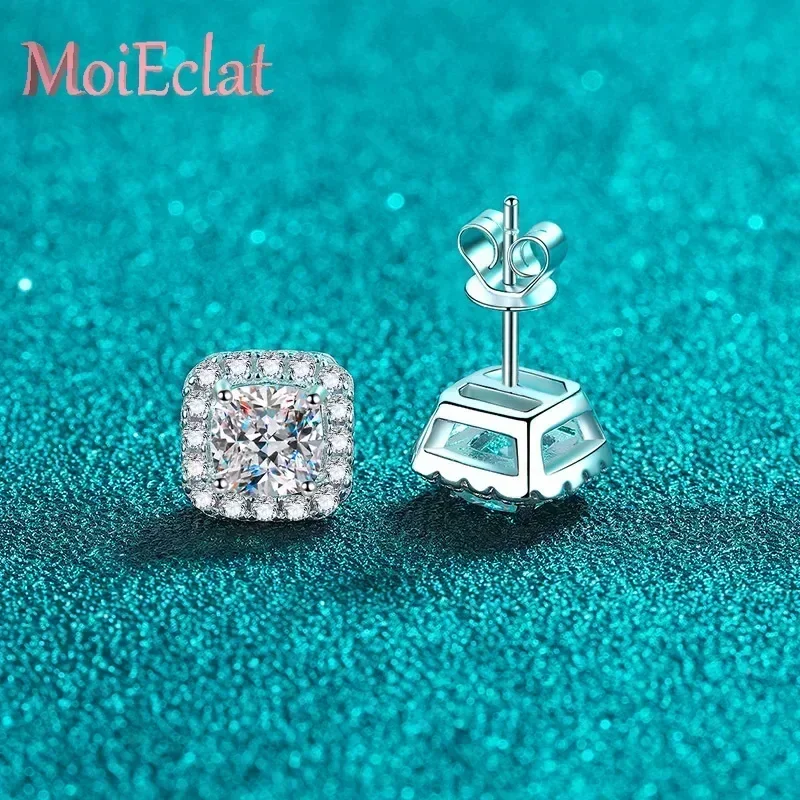 Unique Platinum Pt950 Luxury Stud Earrings for Women, Radiant Fat Square 1/2ct Moissanite Diamond Earring Wedding Fine Jewelry
Unique Platinum Pt950 Luxury Stud Earrings for Women, Radiant Fat Square 1/2ct Moissanite Diamond Earring Wedding Fine Jewelry