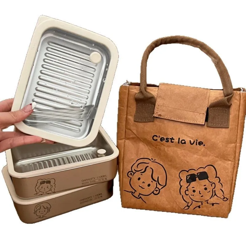 304 stainless steel crisper can enter microwave oven lunch box sealed box
304 stainless steel crisper can enter microwave oven lunch box sealed box