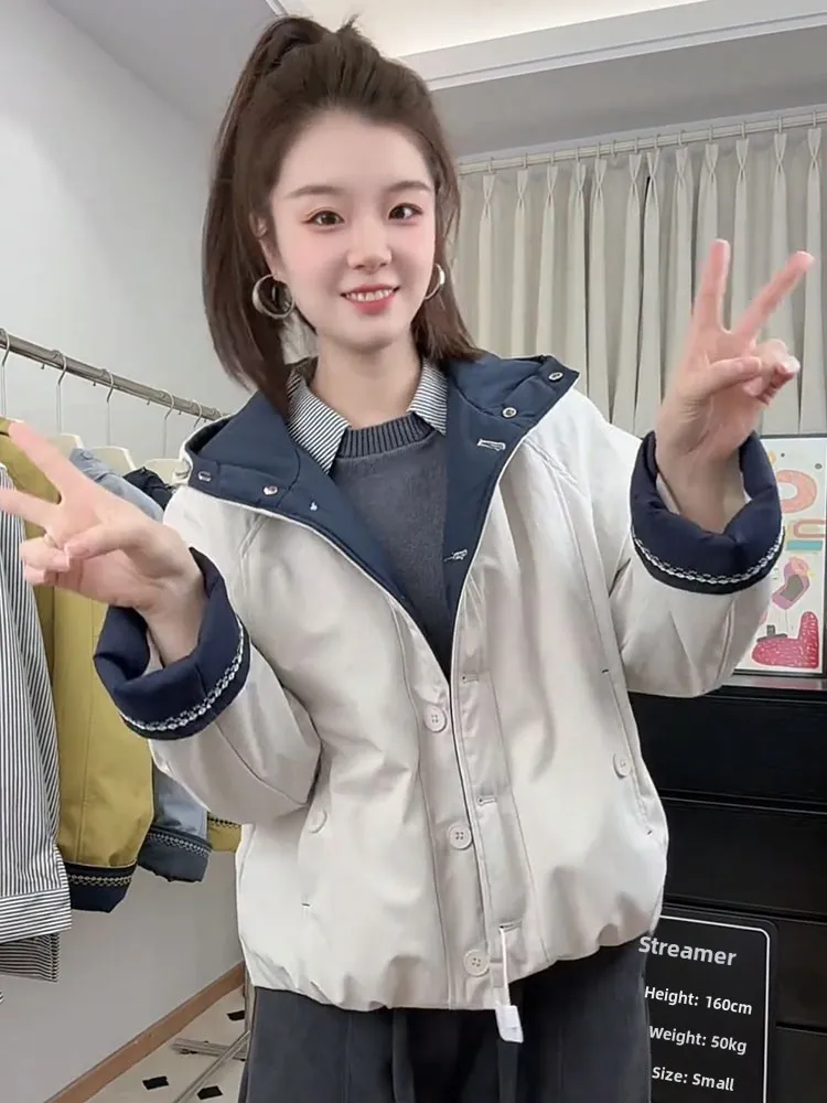 Thickened Fleece Shortened Women's Jacket Autumn Winter New Style Casual All-match Coat Trendy Korean Version with Hat
Thickened Fleece Shortened Women's Jacket Autumn Winter New Style Casual All-match Coat Trendy Korean Version with Hat