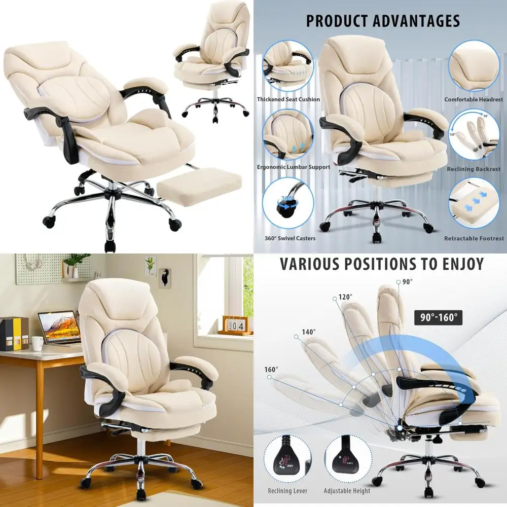 Сверхмощное офисное кресло с откидной спинкой и подставкой для ног для больших и высоких людей — удобное широкое кресло для дома или офисного стола
Сверхмощное офисное кресло с откидной спинкой и подставкой для ног для больших и высоких людей — удобное широкое кресло для дома или офисного стола