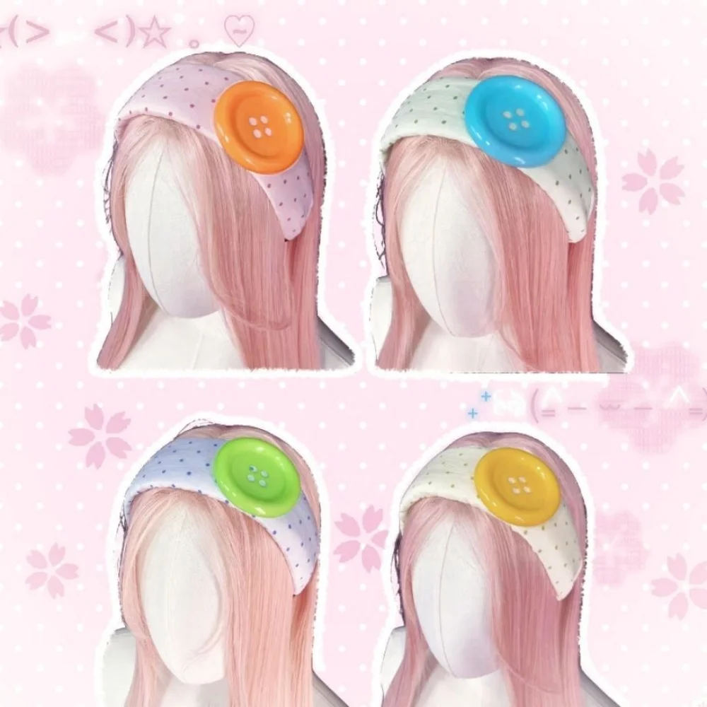 Vintage Hot Girl Y2K Dopamine Color Large Button Hair Hoop Headband Summer Dopamine Striped Button Women Hair Accessories
Vintage Hot Girl Y2K Dopamine Color Large Button Hair Hoop Headband Summer Dopamine Striped Button Women Hair Accessories