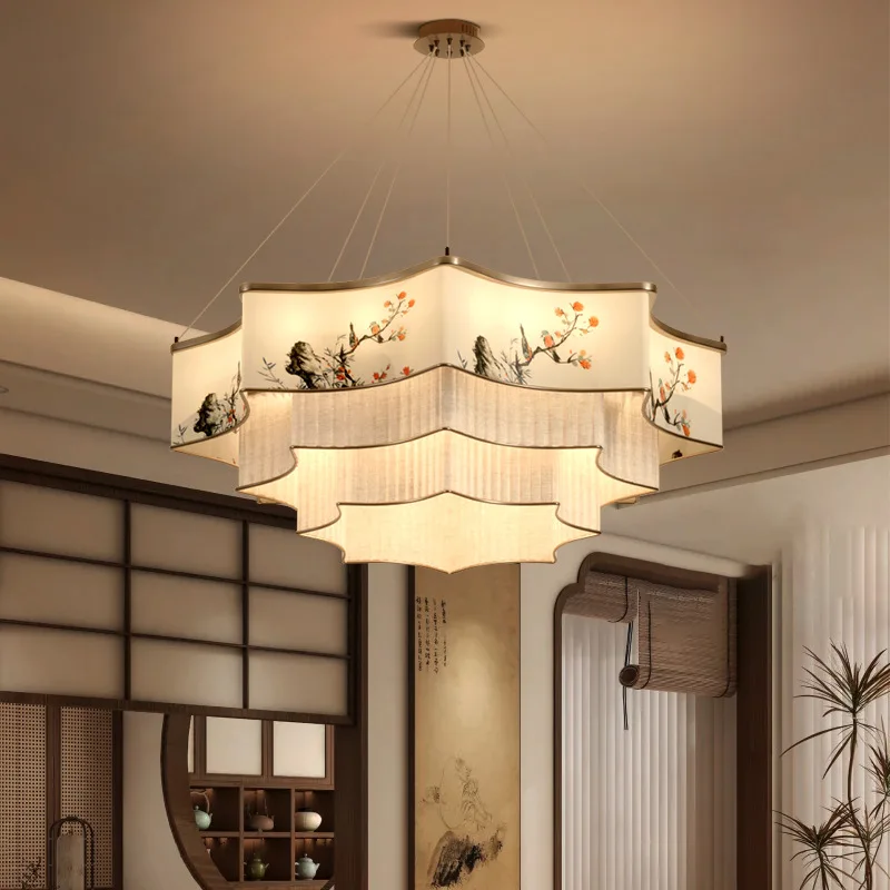 Song Dynasty aesthetic painting bamboo leaf landscape painting living room chandelier hall headlight
Song Dynasty aesthetic painting bamboo leaf landscape painting living room chandelier hall headlight