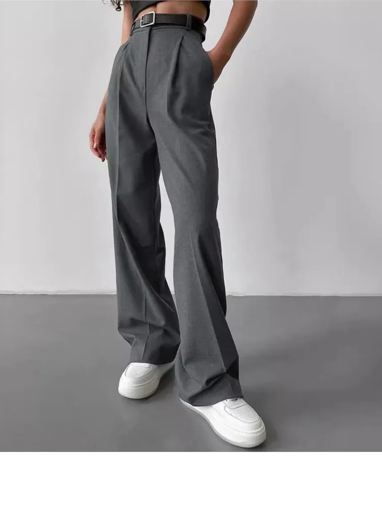 Women's Clothing Trousers Casual Loose Straight Long Pants Solid Color All-match Simple Style Elegant Temperament Trendy Fashion
Women's Clothing Trousers Casual Loose Straight Long Pants Solid Color All-match Simple Style Elegant Temperament Trendy Fashion