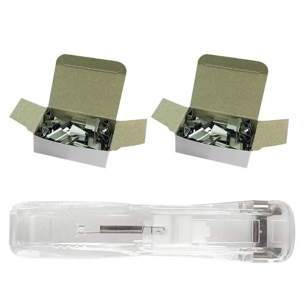 Non-marking Stapler Clam Clip Dispenser Plastic Iron Portable Student Office Supplies Seamless Staples Paper Organizer
Non-marking Stapler Clam Clip Dispenser Plastic Iron Portable Student Office Supplies Seamless Staples Paper Organizer