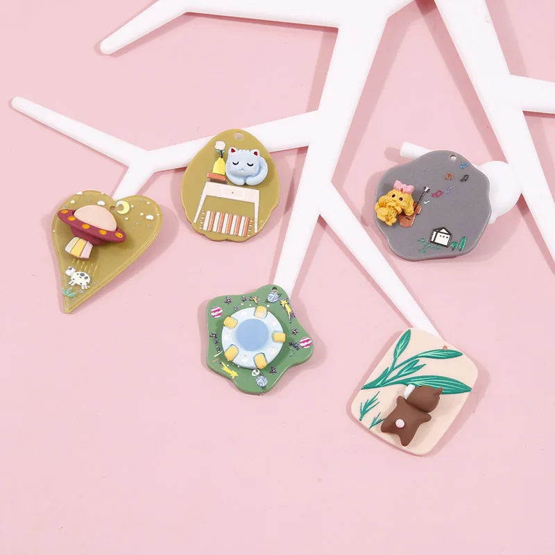 DIY Jewelry Findings Colorful Cute 3D Resin Necklace Pendants 30pcs Fashion Earring Keychain Bag Animal Plant Geometry Charms
DIY Jewelry Findings Colorful Cute 3D Resin Necklace Pendants 30pcs Fashion Earring Keychain Bag Animal Plant Geometry Charms