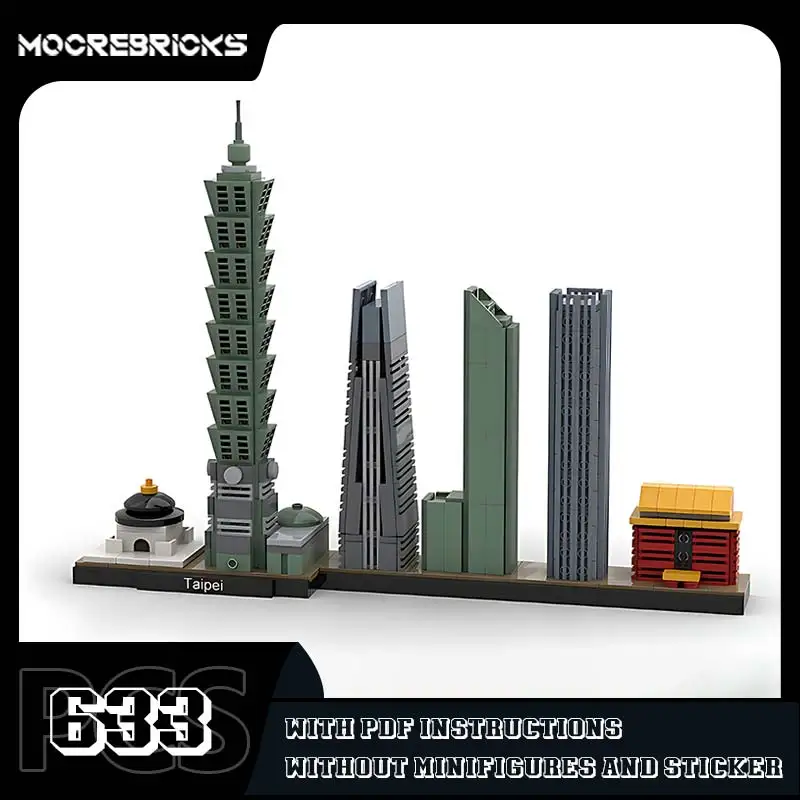 Памятные игрушки, модель Тайбэя Skyline, мини-набор MOC, архитектура, уличный вид, строительные блоки, Классические кирпичи, Детский пазл, подарок
Памятные игрушки, модель Тайбэя Skyline, мини-набор MOC, архитектура, уличный вид, строительные блоки, Классические кирпичи, Детский пазл, подарок