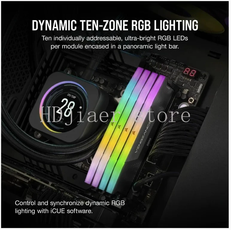 32GB DDR5 RAM Kit: Corsair VENGEANCE RGB 5600MT/s C36 (2x16GB) Dual Channel Desktop Memory
32GB DDR5 RAM Kit: Corsair VENGEANCE RGB 5600MT/s C36 (2x16GB) Dual Channel Desktop Memory