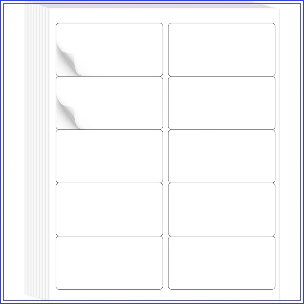 2" x 4" Matte White Label Stickers, 10 per Sheet, 300 Labels for Laser/Inkjet Printers
2" x 4" Matte White Label Stickers, 10 per Sheet, 300 Labels for Laser/Inkjet Printers