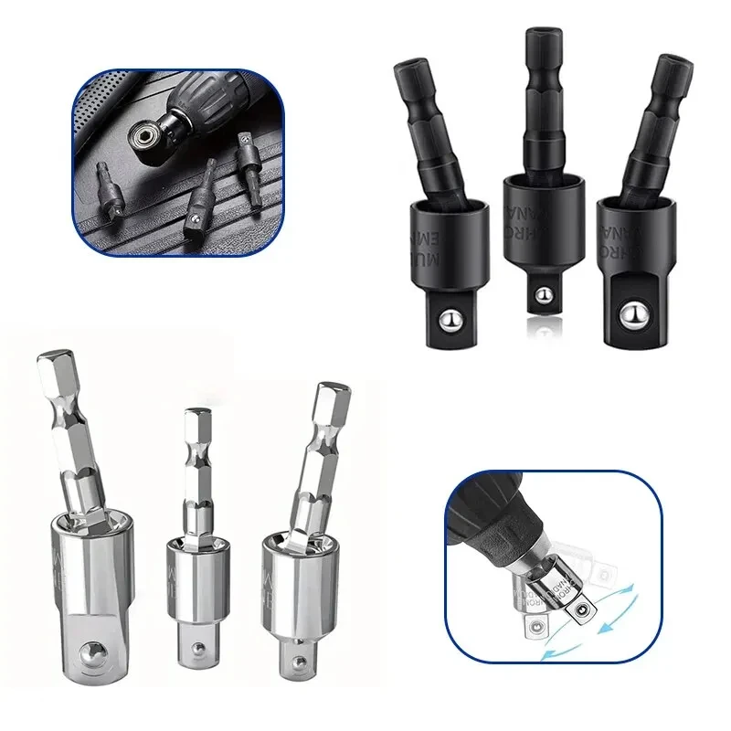 360°electric Drill Air Screwdriver Sleeve Universal Adapter Hexagonal Handle to Square Head Rotary Adapter Connect Rod Tool 3pcs
360°electric Drill Air Screwdriver Sleeve Universal Adapter Hexagonal Handle to Square Head Rotary Adapter Connect Rod Tool 3pcs
