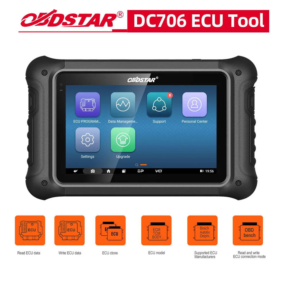 OBDSTAR DC706 ECU Tool A/ B/ C Version for Car and Motorcycle ECM/ TCM/ BODY Clone by OBD or BENCH
OBDSTAR DC706 ECU Tool A/ B/ C Version for Car and Motorcycle ECM/ TCM/ BODY Clone by OBD or BENCH