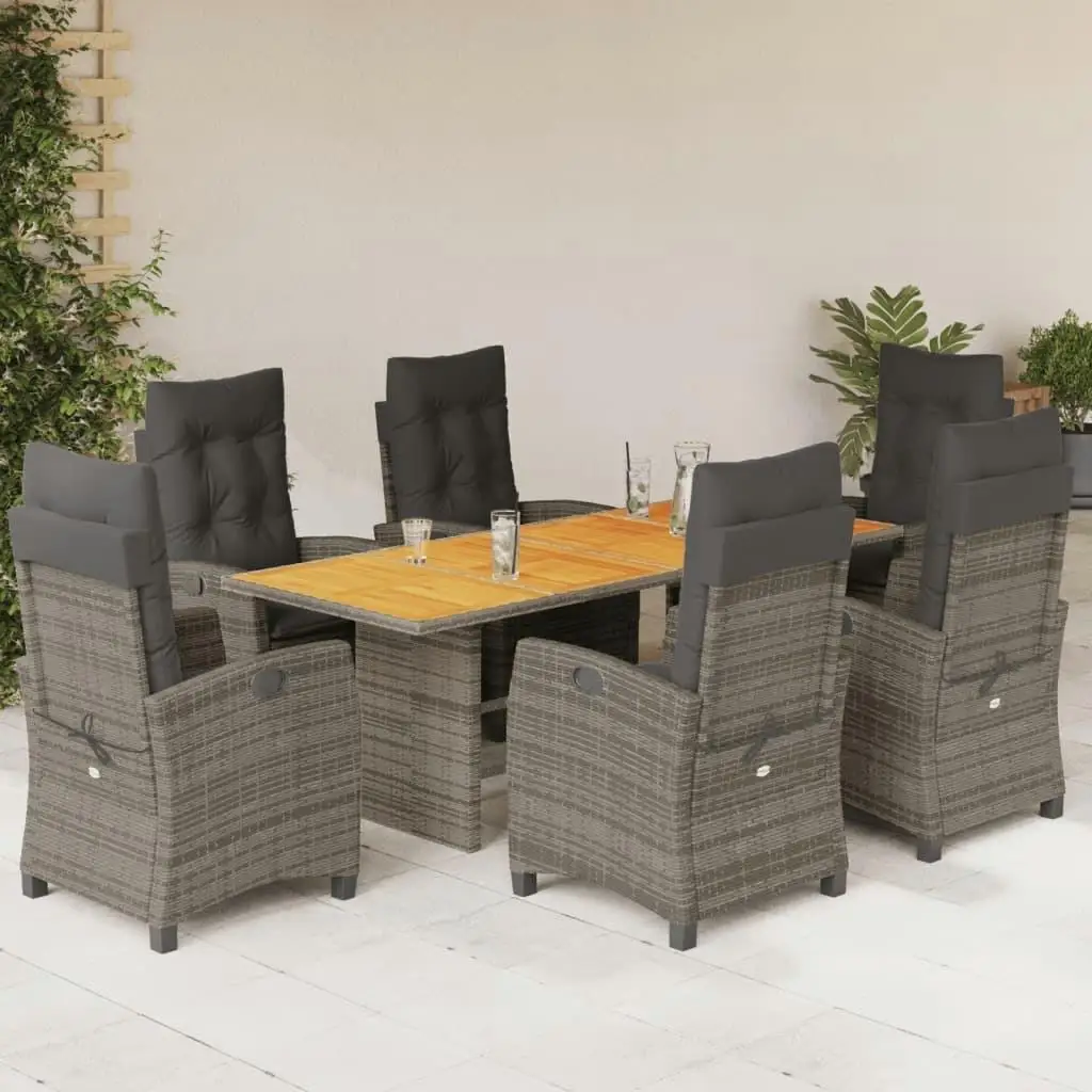 Gray and Dark Gray Garden Dining Set for Outdoor Patio Furniture with Cushioned Chairs and Table
Gray and Dark Gray Garden Dining Set for Outdoor Patio Furniture with Cushioned Chairs and Table